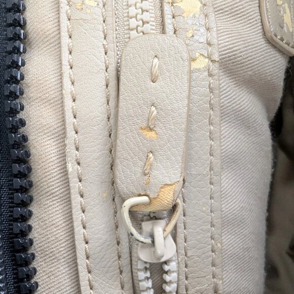 Lacoste Mini Tote Bag Black Canvas Striped Handles Zip Closure - Picture 9 of 16